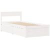 vidaXL Cadre de lit sans matelas blanc 100x200 cm bois de pin massif