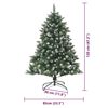 vidaXL Sapin de No&euml;l artificiel Vert 120 cm PVC, plastique et acier