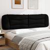 vidaXL Coussin de t&ecirc;te de lit Hvar noir 200 cm tissu