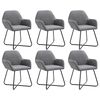 vidaXL Chaises &agrave; manger lot de 6 gris fonc&eacute; tissu