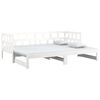 vidaXL Lit coulissant sans matelas blanc 2x(90x190) cm