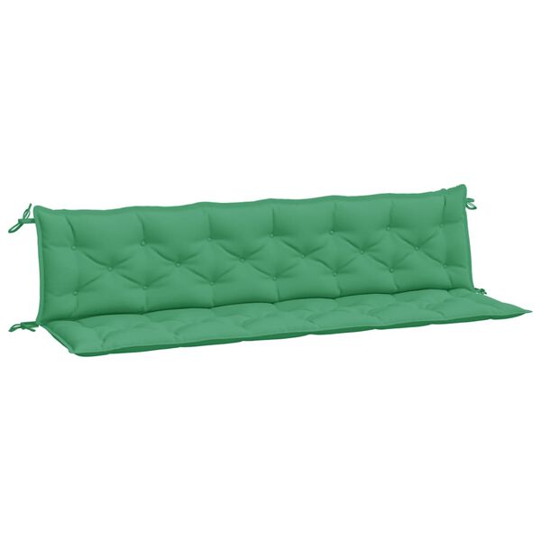 vidaXL Coussins de banc jardin lot de 2 vert 200x50x7 cm tissu Oxford