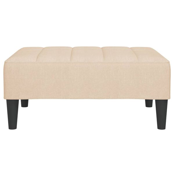vidaXL Repose-pied Cr&egrave;me 78x56x32 cm Tissu