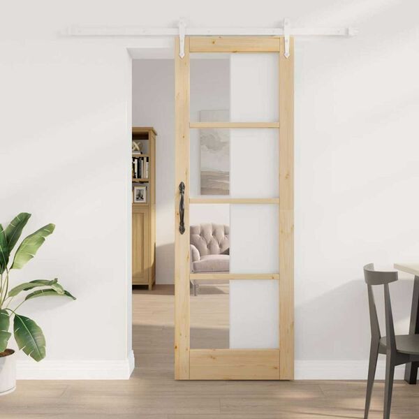 vidaXL Porte coulissante Naturel 73,5 x 211 cm