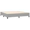 vidaXL Sommier &agrave; lattes de lit avec matelas Gris clair 200x200cm Tissu