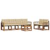 vidaXL Ensemble de canap&eacute;s d'ext&eacute;rieur 7 pc Naturel et Beige