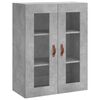 vidaXL Buffet haut Gris b&eacute;ton 69,5x34x180 cm Bois d'ing&eacute;nierie