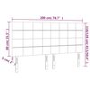 vidaXL T&ecirc;te de lit Gris fonc&eacute; 200x5x118/128 cm Tissu