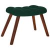 vidaXL Chaise &agrave; bascule avec tabouret en velours vert fonc&eacute;