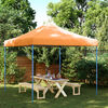 vidaXL Tente de r&eacute;ception pliable escamotable orange 292x292x315 cm