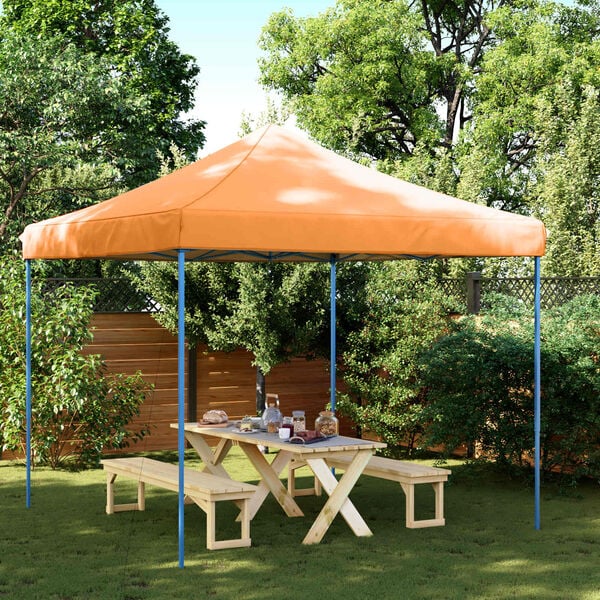 vidaXL Tente de r&eacute;ception pliable escamotable orange 292x292x315 cm