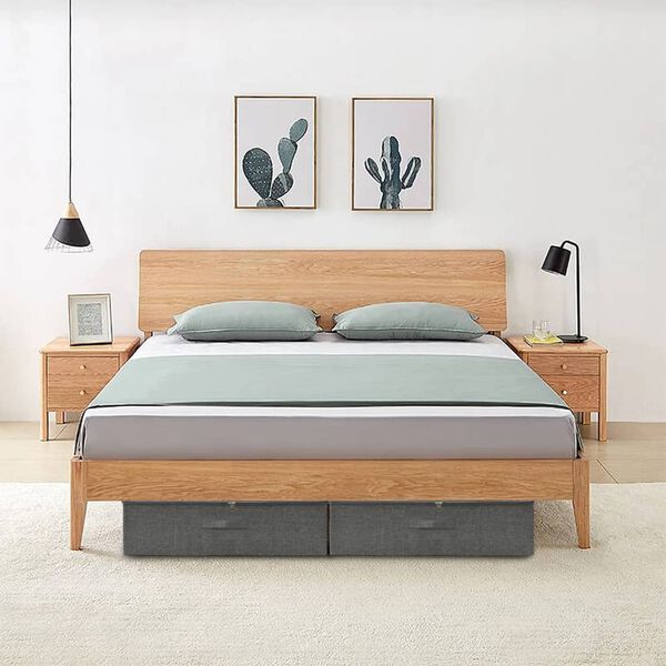 vidaXL Bo&icirc;tes de rangement 2 pcs Tissu 70x40x18 cm Anthracite