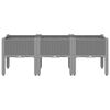 vidaXL Jardini&egrave;re avec pieds gris clair 120x40x42 cm PP