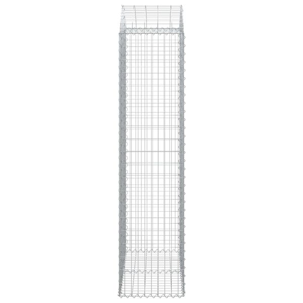 vidaXL Panier de gabions arqu&eacute; 100x50x200/220 cm Fer galvanis&eacute;