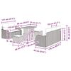 vidaXL Ensemble de canapé de jardin 8 pcs Gris polyrotin