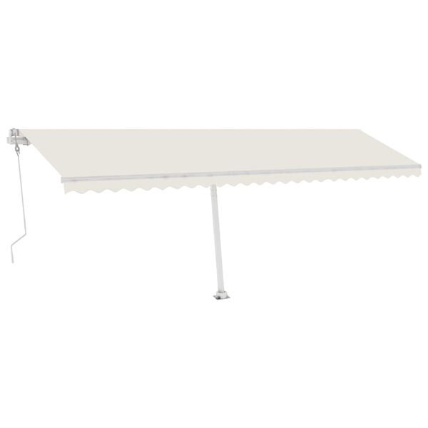 vidaXL Auvent automatique sur pied 600x350 cm Cr&egrave;me