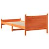 vidaXL Cadre de lit sans matelas cire marron 75x190 cm bois pin massif