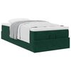vidaXL Cadre de lit ottoman avec matelas vert fonc&eacute; 90x190 cm velours