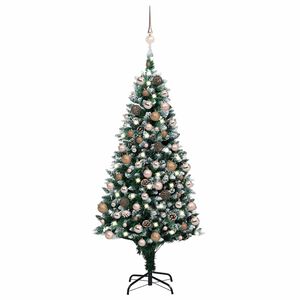 vidaXL Arbre de No&euml;l artificiel avec LED/boules pommes de pin 180cm