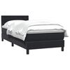 vidaXL Sommier &agrave; lattes de lit avec matelas noir 90x210 cm velours