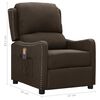 vidaXL Fauteuil de massage Marron fonc&eacute; Tissu