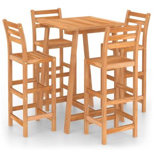 vidaXL Ensemble de bar d'ext&eacute;rieur 5 pcs Bois d'acacia massif