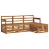 vidaXL Ensemble de canap&eacute;s d'ext&eacute;rieur 4 pc Naturel