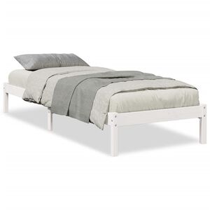 vidaXL Cadre de lit extra long sans matelas 80x220 cm bois massif pin