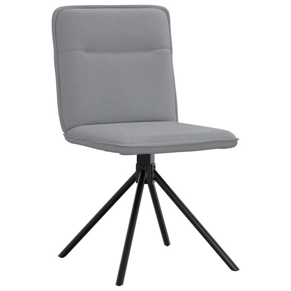 vidaXL Chaises &agrave; manger lot de 4 gris clair tissu
