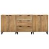 vidaXL Buffets 3 pcs marron 60x33x75 cm bois massif de manguier