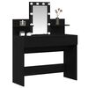 vidaXL Table de Toilette avec tiroir Chêne noir 100 x 40 x 130 cm