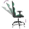 vidaXL Chaise de jeu Noir et vert Similicuir