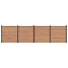 vidaXL Ensemble de Cl&ocirc;ture 4 pc 699 x 186 cm WPC et Aluminium Marron