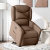 vidaXL Fauteuil inclinable &eacute;lectrique marron tissu
