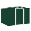 vidaXL Abri de stockage pour jardin M&eacute;tal Vert 257 x 205 x 178 cm