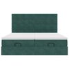 VidaXL Cadre de lit ottoman avec matelas vert foncé 180x200cm velours