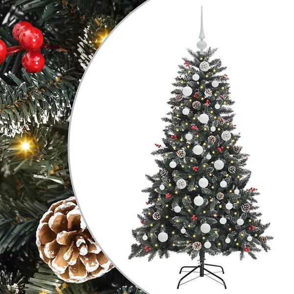 vidaXL Sapin de No&euml;l artificiel Vert 150 cm PVC, plastique et acier