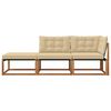 vidaXL Unit&eacute;s de sofa sectionnel d'ext&eacute;rieur 3 Pi&egrave;ce Naturel