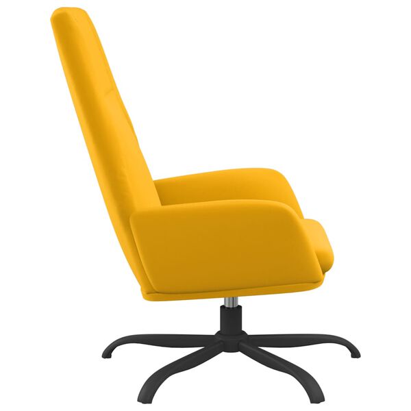 vidaXL Chaise de relaxation Jaune moutarde Velours