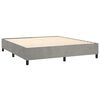 vidaXL Sommier &agrave; lattes de lit et matelas Gris clair 200x200cm Velours