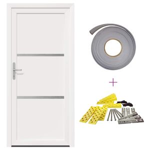 vidaXL Porte Frontale Blanc 98 x 208 cm PVC