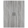 vidaXL Buffet haut Sonoma gris 69,5x34x180 cm Bois d'ing&eacute;nierie
