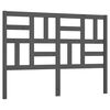 vidaXL T&ecirc;te de lit Gris 126x4x104 cm Bois massif de pin