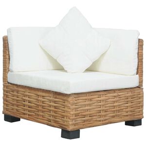 vidaXL Canap&eacute; d'angle avec coussins Rotin naturel