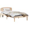 vidaXL Cadre de lit avec t&ecirc;te de lit Naturel 90 x 200 cm Pin massif