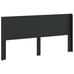 vidaXL T&ecirc;te de lit Noir Bois d'ing&eacute;nierie