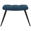 vidaXL Chaise de relaxation avec tabouret Bleu Velours