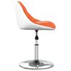 vidaXL Tabouret de bar Orange et blanc Similicuir