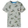 T-shirt pour enfants m&eacute;lange kaki clair 140