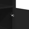 vidaXL Buffet haut noir 79,5x35,5x137,5 cm bois d'ingénierie